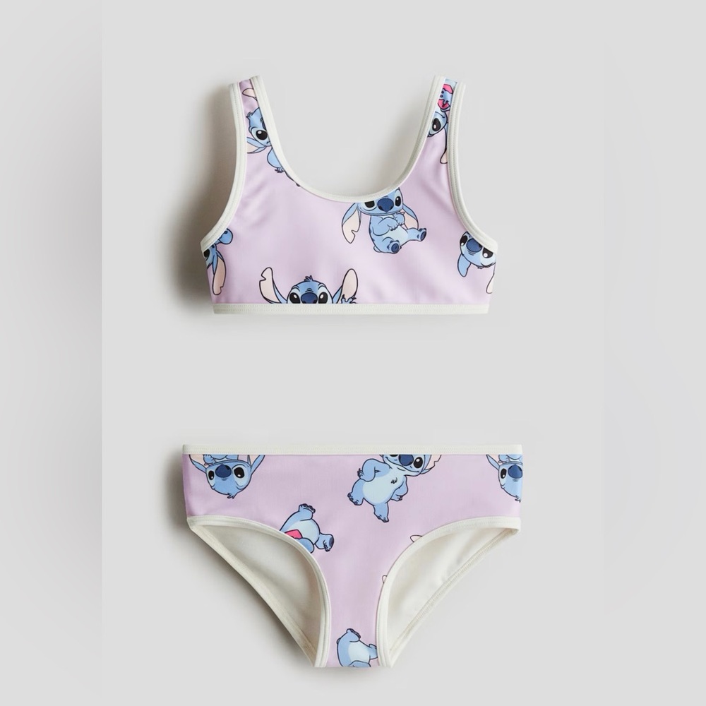H&M Pink Cartoon Print Girls Swim Bikini Set